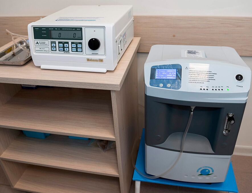 Ozonation machine to produce medical ozone