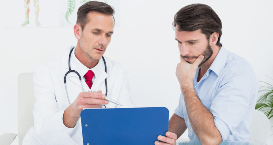 The doctor prescribes medication to treat prostatitis